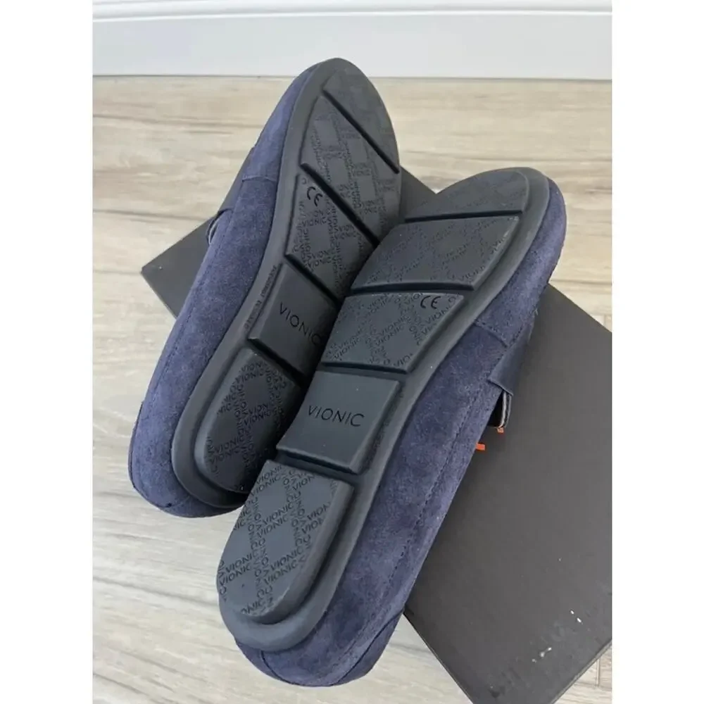 Vionic Suede Loafers Bridget Navy, Size 5
